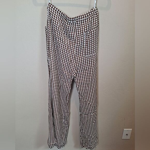 CHARLIE HOLIDAY LOLA HOUNDSTOOTH FLARE PANTS LINED SIZE XS/2 - Picture 12 of 12